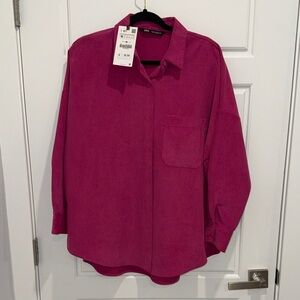 Zara Pink Button-Up Shirt